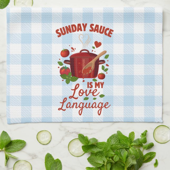Sunday Sauce Kitchen Towel (Folded)