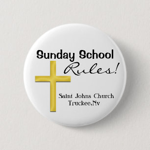 Sunday School Holy Cross Button