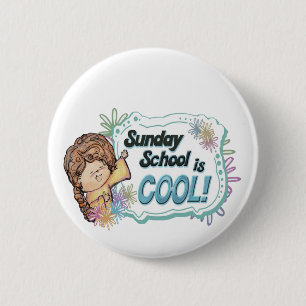 Sunday School is COOL ! Pinback Button