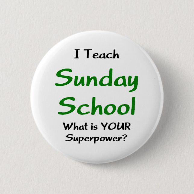 sunday school teach button (Front)