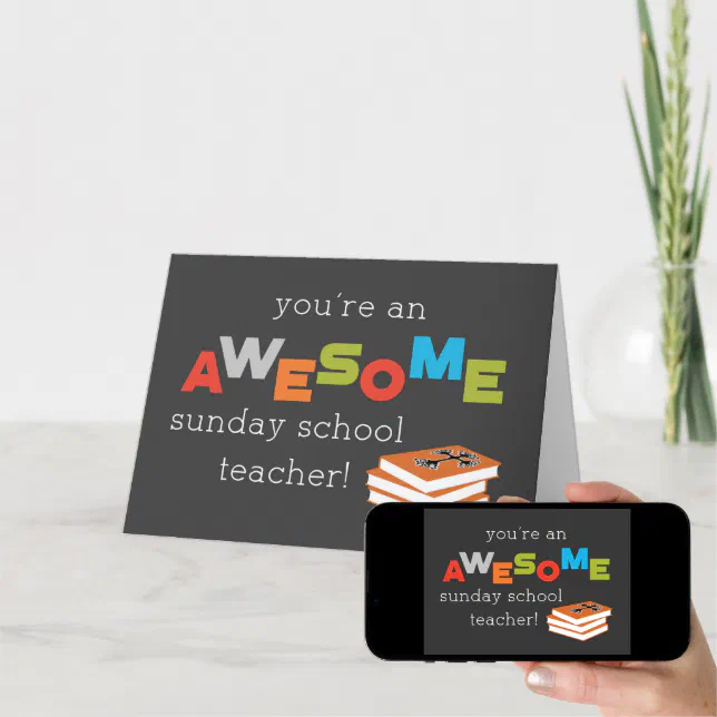 Sunday School Teacher Appreciation Day Awesome Card Zazzle