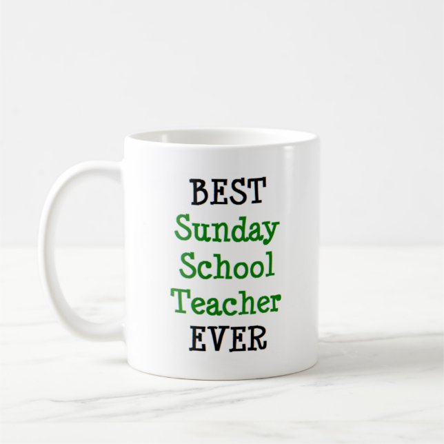 sunday school teacher, best coffee mug (Left)