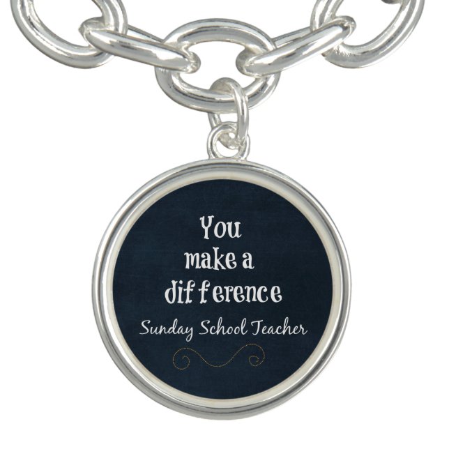 Sunday School Teacher Charm Bracelet (Design)
