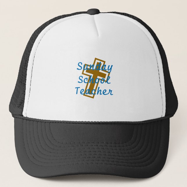 SUNDAY SCHOOL TEACHER CIR LT TRUCKER HAT (Front)
