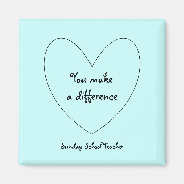 Sunday School Teacher Magnet (Front)