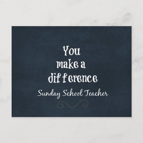 Sunday School Teacher Postcard