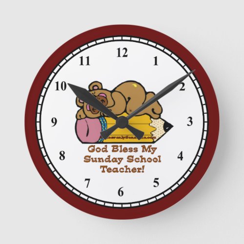 Sunday School Teacher Round Clock