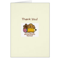 Sunday School Teacher Thank You Card