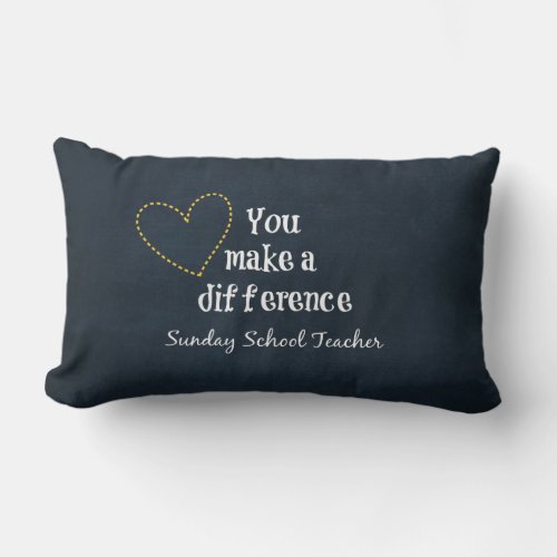 Sunday School Teachers Lumbar Pillow