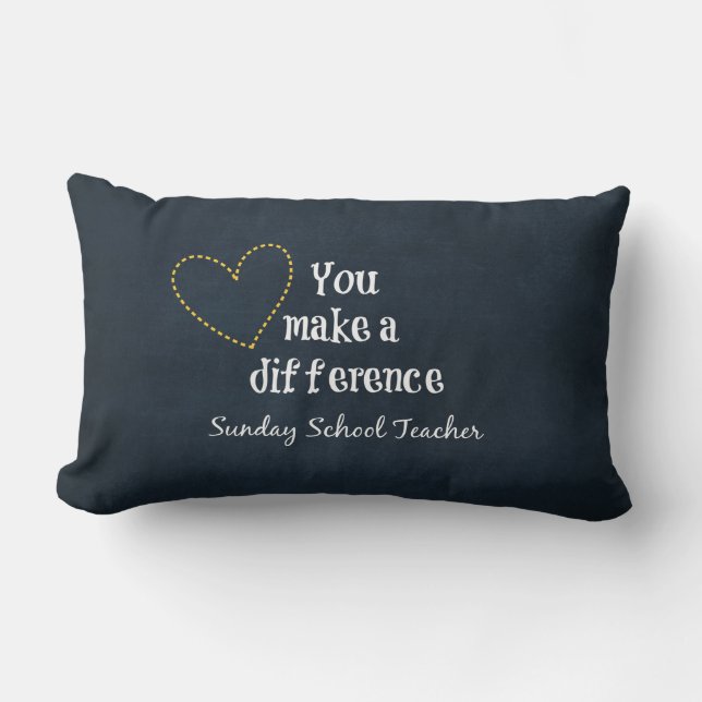 Sunday School Teachers Lumbar Pillow (Front)