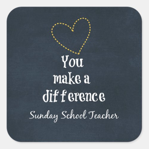 Sunday School Teachers Square Sticker