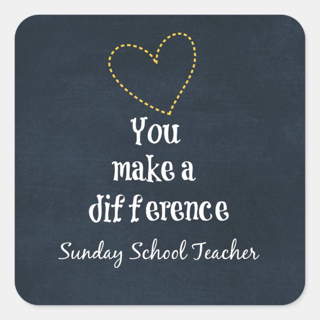 Sunday School Teachers Square Sticker (Front)
