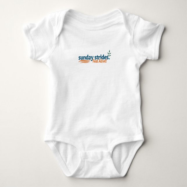 Sunday Strides Feel Alive –Energizing Weekend Walk Baby Bodysuit (Front)