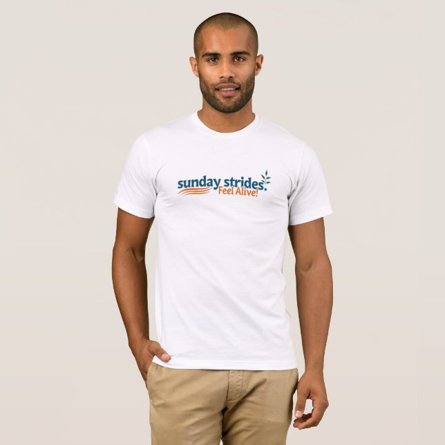 Sunday Strides Feel Alive –Energizing Weekend Walk T-Shirt (Front Full)