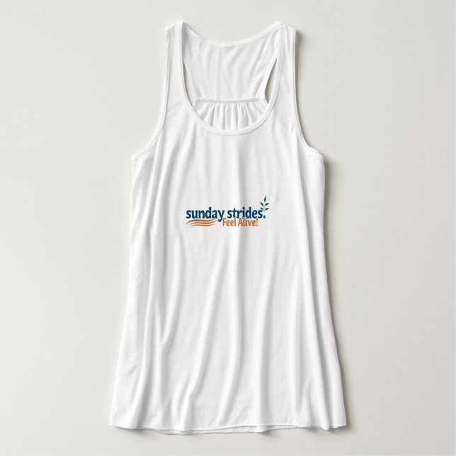 Sunday Strides Feel Alive –Energizing Weekend Walk Tank Top (Design Front)