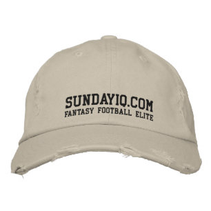 SundayIQ.Com: Fantasy Football Elite Embroidered Baseball Hat