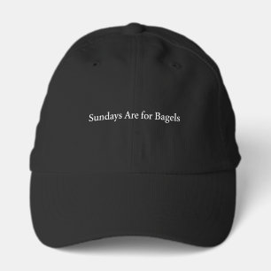 Sundays Are for Bagels Hat Funny Brunch Baseball