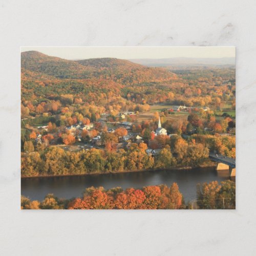 Sunderland MA in Autumn from Mount Sugarloaf Postcard