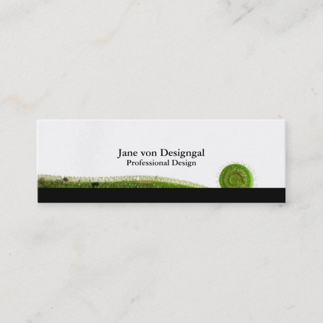 Sundew Frond Mini Business Card (Front)