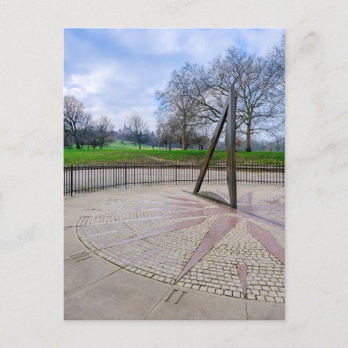 Sundial at Greenwich London UK Postcard