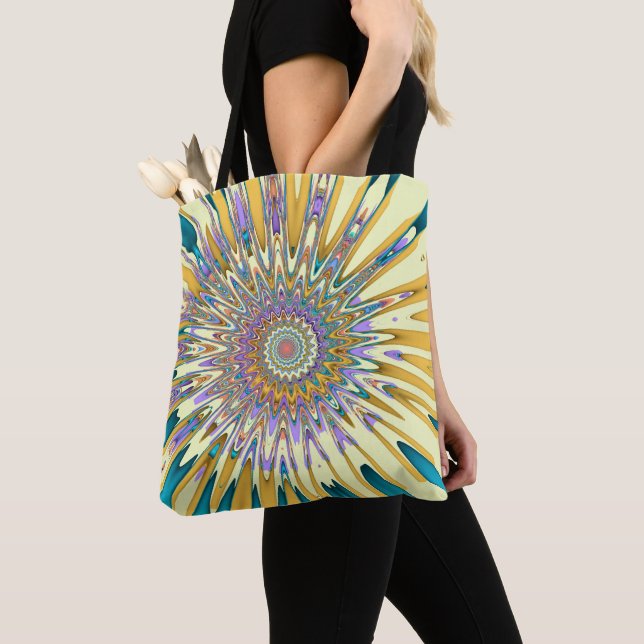 Sundial Fractal Tote Bag (Close Up)