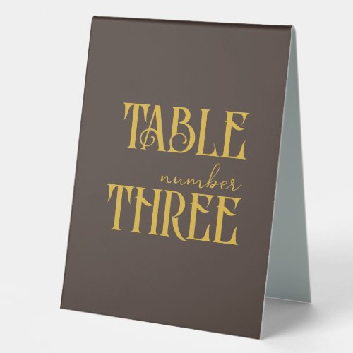 Sundial Gold and Moody Brown Table Tent Sign