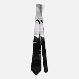 Sundial Sunset Grayscale Neck Tie