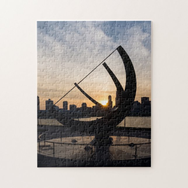 Sundial Sunset Jigsaw Puzzle (Vertical)