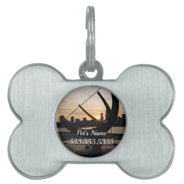 Sundial Sunset Pet ID Tag (Front)