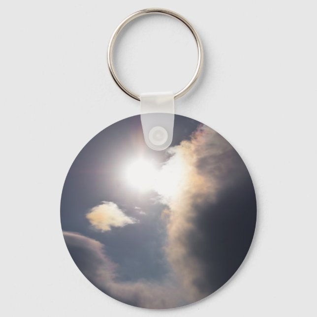 Sundog Rainbow Cloud Burst Apparel and Gifts Keychain (Front)