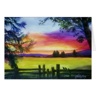 Sundown at Annas Watercolor by TFBailey Cards