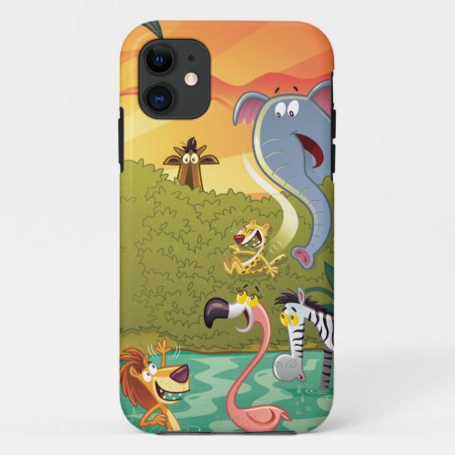 Sundown At The Water Hole iPhone 11 Case