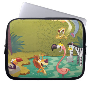 Sundown At The Water Hole Laptop Sleeve
