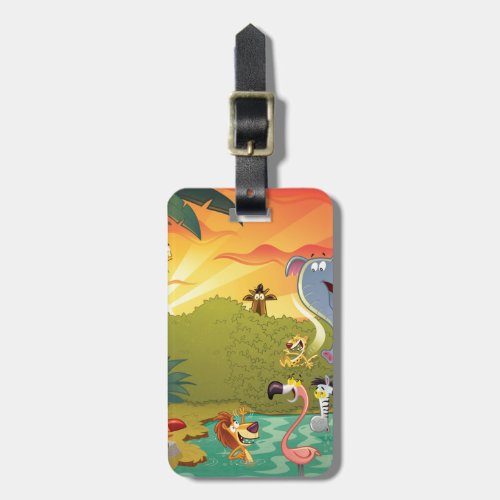 Sundown At The Water Hole Luggage Tag