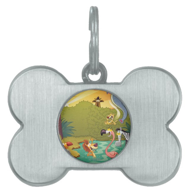 Sundown At The Water Hole Pet ID Tag (Front)