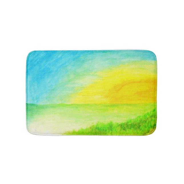 "Sundown Borderline" Bath Mat (Front)