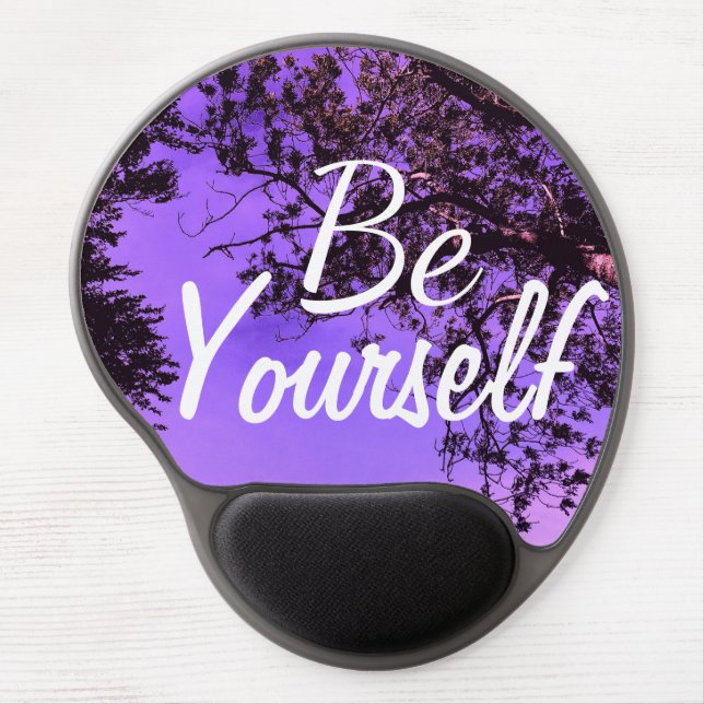 Sundown Electronics | Be Yourself Purple Esthetic Gel Mouse Pad (Front)