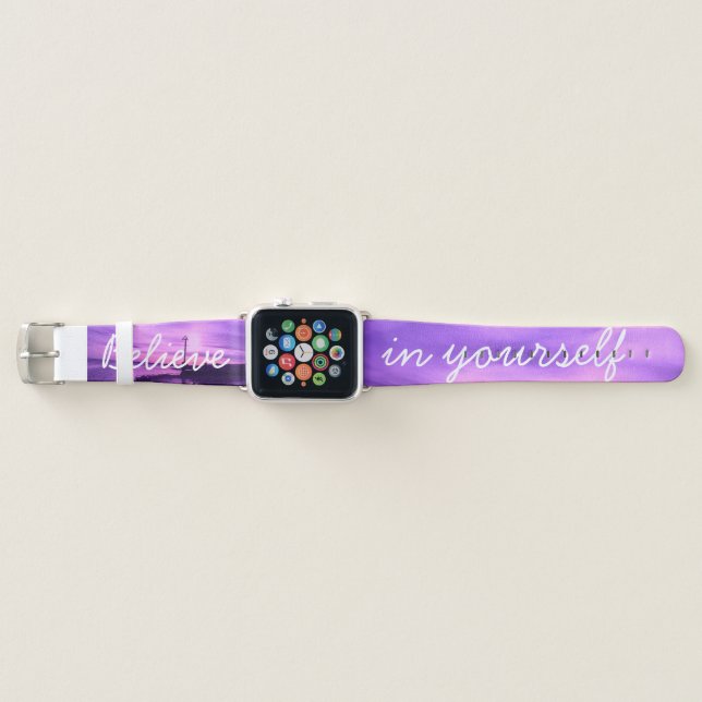 Sundown Electronics | Purple Esthetic Sky Apple Watch Band (Front)