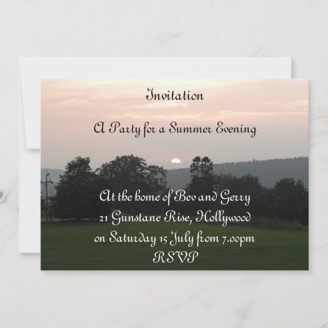 sundown party invitation (Front)