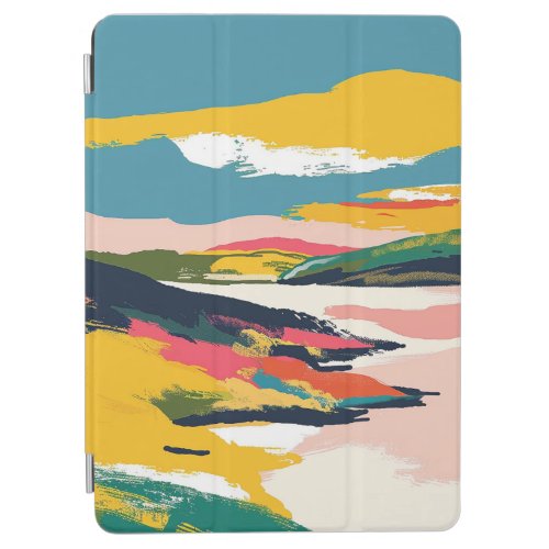 Sundown Spectrum_ Abstract Landscape Tablet Cas iPad Air Cover
