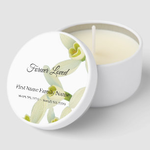 Sundrop white funeral mini candle favors