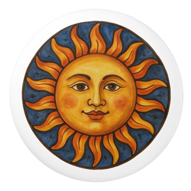 Sunface Ceramic Knob (Front)