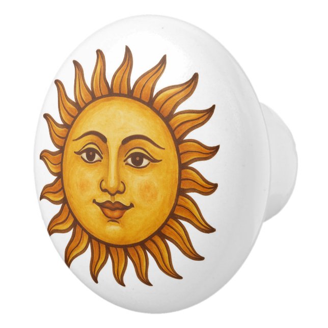 Sunface Ceramic Knob (Right)