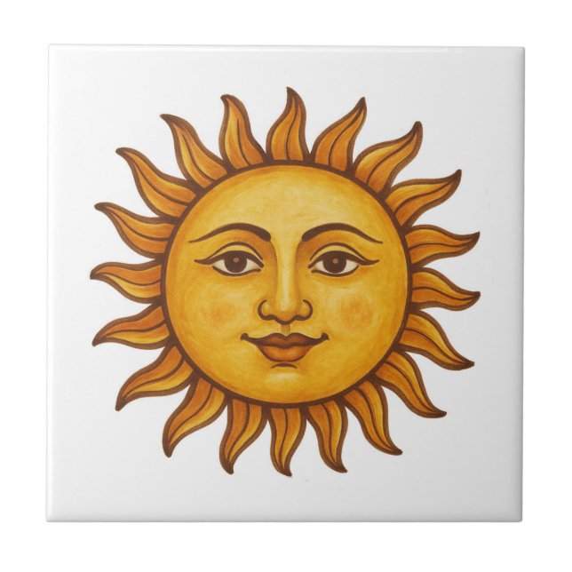 Sunface Ceramic Tile (Front)