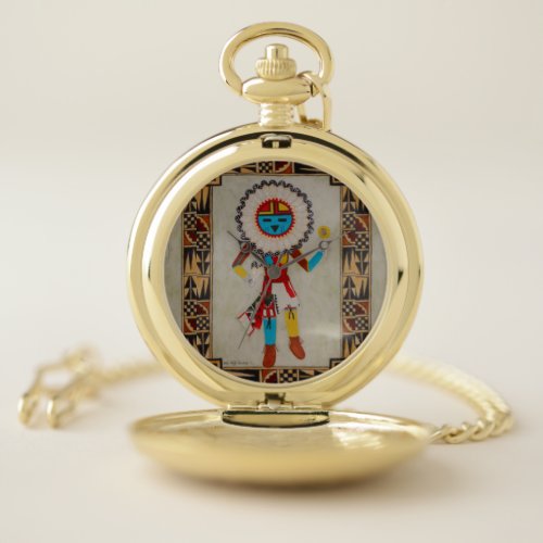 Sunface Kachina  Pocket Watch