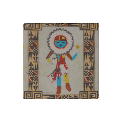 Sunface Kachina  Stone Magnet