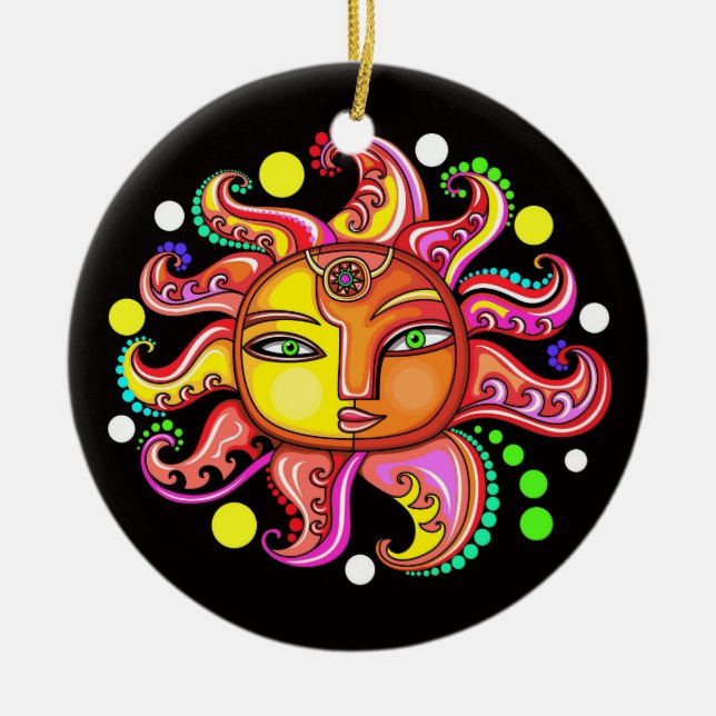Sunface Ornament - Gift - Favor (Front)