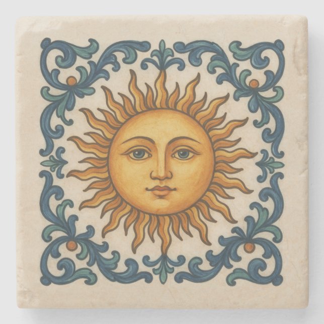 Sunface Stone Coaster (Front)
