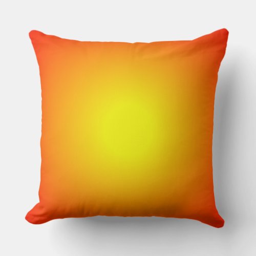 Sunfire Yellow Orange Red Bright Cheerful Throw Pillow