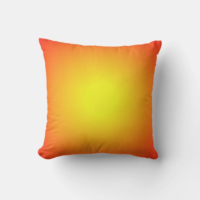 Sunfire Yellow Orange Red Outdoor Pillow (Front)